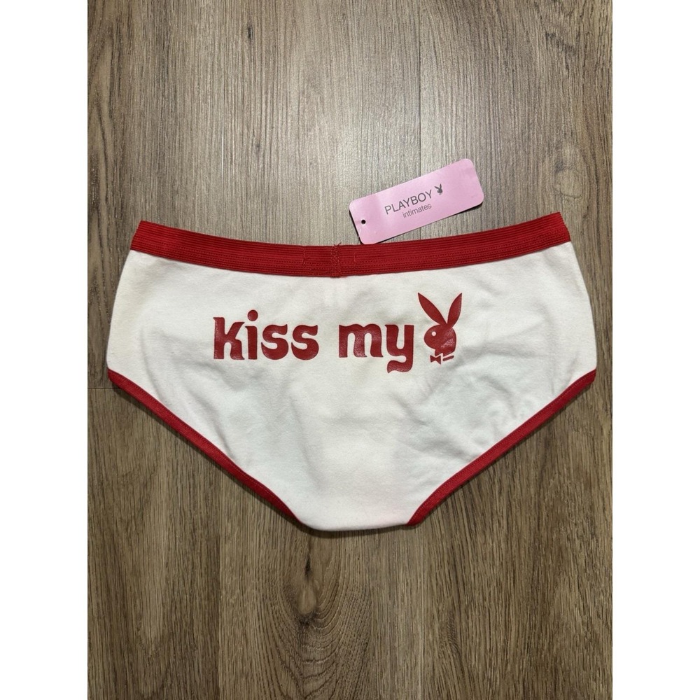 Y2K Vintage Playboy Kiss‎ My Bunny Head Briefs Underwear Size L